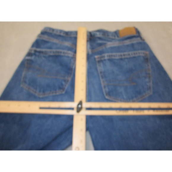 American Eagle Jeans Womens 4 Long Blue Super High-Rise Baggy Wide Leg Raw Hem - Picture 6 of 12